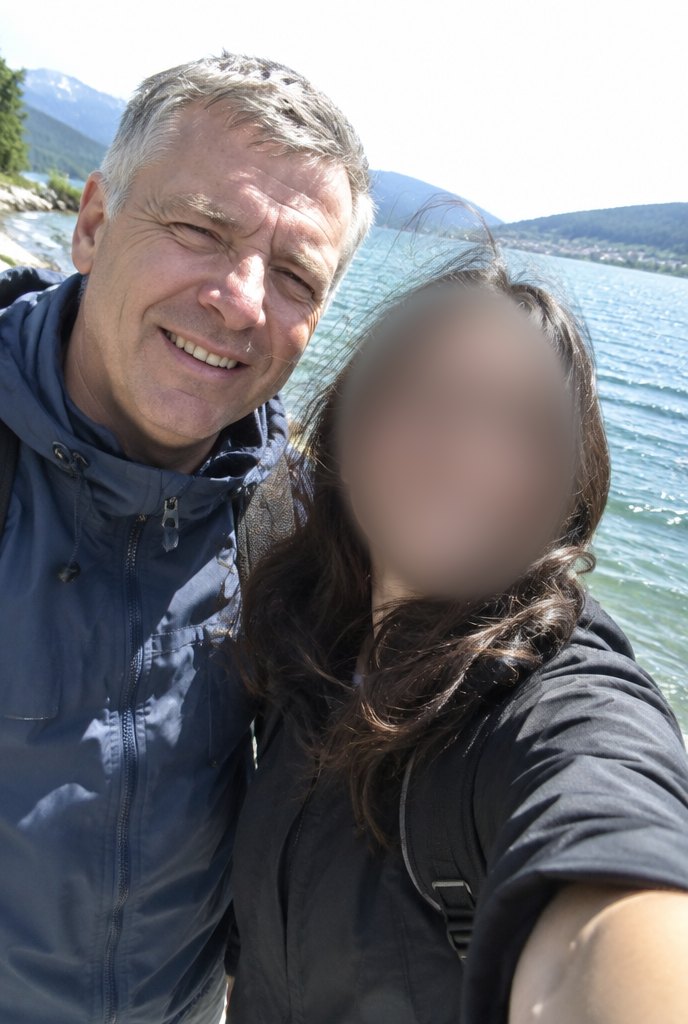 Thomas bei einem Ausflug am See